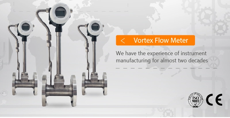 Vortex Flowmeter Steam Gas Compressed Air Gasoline Oxygen Argon Nitrogen Water Electronic Digital Display Sensor High Precision